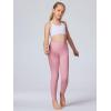 imageStelle Girls Athletic Leggings Kids Dance Running Yoga Pants Workout Active Dance Tights with PocketsPink 2 Side Pocket