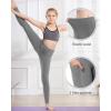 imageStelle Girls Athletic Leggings Kids Dance Running Yoga Pants Workout Active Dance Tights with PocketsZinc Grey