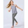 imageStelle Girls Athletic Leggings Kids Dance Running Yoga Pants Workout Active Dance Tights with PocketsZinc Grey