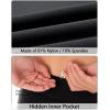 imageStelle Girls Athletic Leggings Kids Dance Workout Running Yoga Pants with Hidden PocketBlack