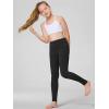 imageStelle Girls Athletic Leggings Kids Dance Workout Running Yoga Pants with Hidden PocketBlackcharcoalnavyespresso