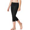 imageStelle Girls Athletic Leggings Kids Dance Workout Running Yoga Pants with Hidden PocketCapriblack2