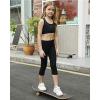 imageStelle Girls Athletic Leggings Kids Dance Workout Running Yoga Pants with Hidden PocketCapriblack2