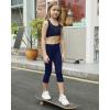imageStelle Girls Athletic Leggings Kids Dance Workout Running Yoga Pants with Hidden PocketCaprinavy