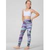 imageStelle Girls Athletic Leggings Kids Dance Workout Running Yoga Pants with Hidden PocketMarble Blue