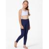 imageStelle Girls Athletic Leggings Kids Dance Workout Running Yoga Pants with Hidden PocketMidnight Blue