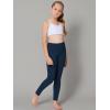 imageStelle Girls Athletic Leggings Kids Dance Workout Running Yoga Pants with Hidden PocketNavy