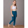 imageStelle Girls Athletic Leggings Kids Dance Workout Running Yoga Pants with Hidden PocketOceanic
