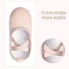 imageStelle Girls Ballet Shoes Boys Toddler Soft Leather Dance Slippers for ToddlerLittle KidBig KidBallet Pink