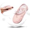 imageStelle Girls Ballet Shoes Boys Toddler Soft Leather Dance Slippers for ToddlerLittle KidBig KidBallet Pinkwith Lace