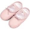 imageStelle Girls Ballet Shoes Boys Toddler Soft Leather Dance Slippers for ToddlerLittle KidBig KidBallet Pinkwith Lace