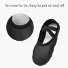 imageStelle Girls Ballet Shoes Boys Toddler Soft Leather Dance Slippers for ToddlerLittle KidBig KidBlack