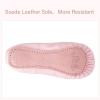 imageStelle Girls Ballet Shoes Boys Toddler Soft Leather Dance Slippers for ToddlerLittle KidBig KidLight Pink