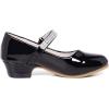 imageStelle Girls Dress Shoes Toddler White Flower Girl Low Heels Mary Jane Flat for School Uniform WeddingLittleBig KidA02black