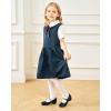 imageStelle Girls Dress Shoes Toddler White Flower Girl Low Heels Mary Jane Flat for School Uniform WeddingLittleBig KidA02blackchain