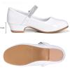 imageStelle Girls Dress Shoes Toddler White Flower Girl Low Heels Mary Jane Flat for School Uniform WeddingLittleBig KidA02white