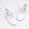 imageStelle Girls Dress Shoes Toddler White Flower Girl Low Heels Mary Jane Flat for School Uniform WeddingLittleBig KidA02whitechain
