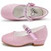 imageStelle Girls Dress Shoes Toddler White Flower Girl Low Heels Mary Jane Flat for School Uniform WeddingLittleBig KidA19fuchsia