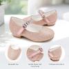 imageStelle Girls Dress Shoes Toddler White Flower Girl Low Heels Mary Jane Flat for School Uniform WeddingLittleBig KidA19rose