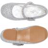 imageStelle Girls Dress Shoes Toddler White Flower Girl Low Heels Mary Jane Flat for School Uniform WeddingLittleBig KidA19silver