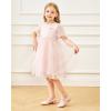 imageStelle Girls Dress Shoes White Flower Girl Shoe Mary Jane Low Heels for Wedding ToddlerLittleBig KidPinkshiny Strap