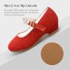imageStelle Girls Dress Shoes White Flower Girl Shoe Mary Jane Low Heels for Wedding ToddlerLittleBig KidRuby Redshiny Strap