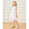 imageStelle Girls Dress Shoes White Flower Girl Shoe Mary Jane Low Heels for Wedding ToddlerLittleBig KidSilvershiny Strap