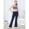 imageStelle Girls Flare Leggings with Pockets High Waisted Bootcut Yoga Pants Kids Dance Bell Bottoms LeggingsBlackDusty LavenderNavy