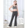 imageStelle Girls Flare Leggings with Pockets High Waisted Bootcut Yoga Pants Kids Dance Bell Bottoms LeggingsBlackGreyGrey Blue