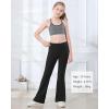 imageStelle Girls Flare Leggings with Pockets High Waisted Bootcut Yoga Pants Kids Dance Bell Bottoms LeggingsBlackGreyNavy