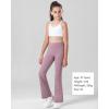 imageStelle Girls Flare Leggings with Pockets High Waisted Bootcut Yoga Pants Kids Dance Bell Bottoms LeggingsDusty Lavender