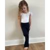 imageStelle Girls Flare Leggings with Pockets High Waisted Bootcut Yoga Pants Kids Dance Bell Bottoms LeggingsGrey