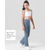 imageStelle Girls Flare Leggings with Pockets High Waisted Bootcut Yoga Pants Kids Dance Bell Bottoms LeggingsGrey Blue