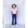 imageStelle Girls Flare Leggings with Pockets High Waisted Bootcut Yoga Pants Kids Dance Bell Bottoms LeggingsNavy