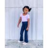 imageStelle Girls Flare Leggings with Pockets High Waisted Bootcut Yoga Pants Kids Dance Bell Bottoms LeggingsNavy