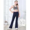 imageStelle Girls Flare Leggings with Pockets High Waisted Bootcut Yoga Pants Kids Dance Bell Bottoms LeggingsNavy