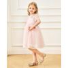 imageStelle Girls High Heels Dress Sandals Princess Bow Shoes Party Flower Wedding Shoes for Toddler KidsGold