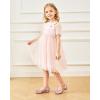 imageStelle Girls High Heels Dress Sandals Princess Bow Shoes Party Flower Wedding Shoes for Toddler KidsPink