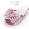 imageStelle Girls High Heels Dress Sandals Princess Bow Shoes Party Flower Wedding Shoes for Toddler KidsPink