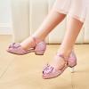 imageStelle Girls High Heels Dress Sandals Princess Bow Shoes Party Flower Wedding Shoes for Toddler KidsPink