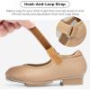 imageStelle Tap Shoes for Girls Boys PU Leather NonSlip Dance Shoes for ToddlerLittle KidBig KidTan