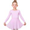 imageStelle Ballet Leotards for Girls Long Sleeve Toddler Dance Leotard Outfits with Skirt ClassicLittleBig KidPurple