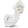 imageStelle Girls High Heels Dress Sandals Princess Bow Shoes Party Flower Wedding Shoes for Toddler KidsWhite