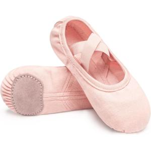 imageStelle Ballet Shoes Toddler Slippers Highly Elastic Canvas Girls Ballerina Dance Shoes for ToddlerLittle KidBig KidWomenBallet Pink
