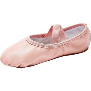 imageStelle Ballet Shoes for Girls Toddler Dance Slippers Soft Leather Ballerina Boys Shoes for ToddlerLittle KidBig KidWomenBallet Pink