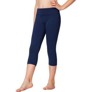 imageStelle Girls Athletic Leggings Kids Dance Workout Running Yoga Pants with Hidden PocketCaprinavy