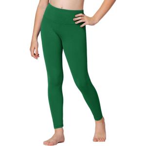 imageStelle Girls Athletic Leggings Kids Dance Workout Running Yoga Pants with Hidden PocketEvergreen