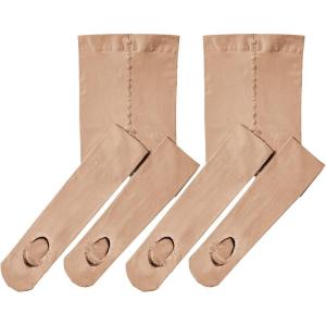 imageStelle Girls Tights Ballet Dance Tights Women Ultra Soft Pro Convertible Transition Tights2pair Tan