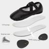 imageStelle Ballet Shoes for Girls Women PU Leather Dance Slippers Boys Ballerina Shoes for ToddlerLittle KidBig KidWomenBlack