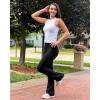 imageStelle Bootcut Yoga Pants with Pockets for Women 30quot Wide Leg Pants High Waist Tummy Control Workout Yoga PantsBrushed Buttery Softblack